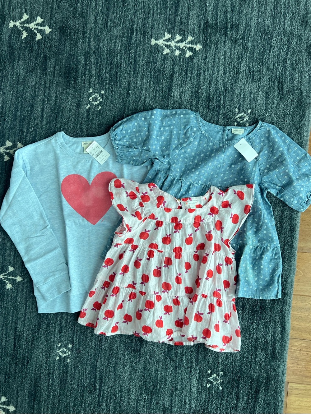 Crewcuts-lot of three 3 Crewcuts tops and sweatshirt- size 8 and Medium